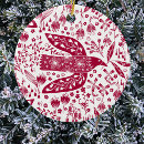 Zoek naar rode vogel ornamenten Vrede