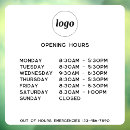 Zoek naar raamstickers Openingsuren