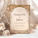 Zoek naar elegant vintage huwelijk uitnodigingen Floreel