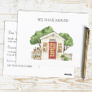 Zoek naar rode deur briefkaarten We zijn verhuisd