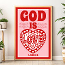Zoek naar christelijke liefde posters God is liefde