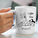 Zoek naar koffietijd mokken Eenvoudig ontwerp