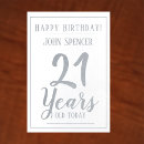 Zoek naar 21 jaar verjaardagskaarten kaarten Typografie