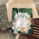 Zoek naar oerwoud verjaardag uitnodigingen Tropische bladeren