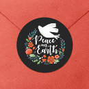 Zoek naar vrede op aarde stickers Kerst