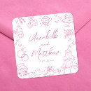 Zoek naar roze en wit huwelijk stickers Koppel
