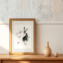 Zoek naar zwart wit konijn kunst Bunny