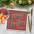 Zoek naar buffalo plaid papieren servetten Kerstmis