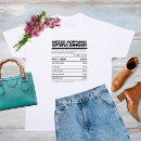 Zoek naar ingredients tshirts Voor haar