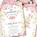 Zoek naar pastel pink babyshower uitnodigingen Bloemen
