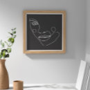 Zoek naar vrouwen gezicht posters Lijnkunst