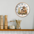 Zoek naar wilde dieren klokken Hout