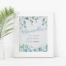 Zoek naar blauwe bloemen posters Waterverf