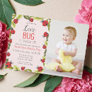 Zoek naar ladybug 1st birthday uitnodigingen Schattig