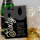Zoek naar zwart goud verjaardag uitnodigingen Typografie