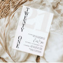 Zoek naar gelukkige 21ste verjaardag uitnodigingen Modern