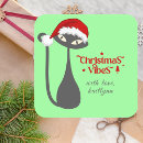 Zoek naar retro kat stickers Kerstmis