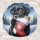 Zoek naar zwart labrador retriever kussens Kerstmis