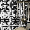 Zoek naar geometrisch patroon tegels Zwart wit