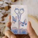 Zoek naar blauwe vlinders visitekaartjes Haarstylist