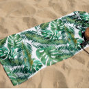 Zoek naar tropische bladeren strandlakens Patroon