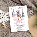 Zoek naar winter wonderland babyshower uitnodigingen Roze