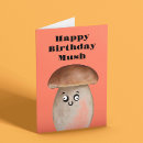 Zoek naar paddestoel verjaardagskaarten Champignonverjaardagskaart