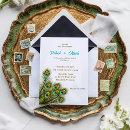 Zoek naar peacock feather wedding uitnodigingen Huwelijksuitnodiging