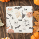 Zoek naar snoep schedel onderzetters Halloween