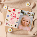 Zoek naar ladybug 1st birthday uitnodigingen Meisje