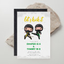 Zoek naar ninja verjaardag uitnodigingen Karate