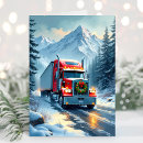 Zoek naar vrachtwagenchauffeur kaarten Kerstmis