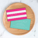 Zoek naar roze en witte strepen visitekaartjes Make up kunstenaar
