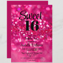 Zoek naar glitter glam uitnodigingen Zoete zestien