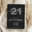 Zoek naar elegante 21ste verjaardag uitnodigingen Voor haar