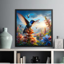 Zoek naar kolibrie posters Bloemen