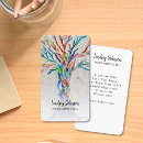 Zoek naar kleurrijke boom visitekaartjes Voor iedereen