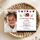 Zoek naar ladybug 1st birthday uitnodigingen Voor kinderen