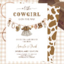 Zoek naar cowboy cowgirl babyshower uitnodigingen Koe afdrukken