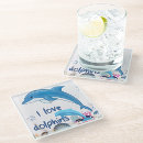 Zoek naar dolfijnen onderzetters Voor haar