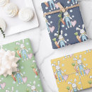 Zoek naar konijntje cadeaupapier Blauw