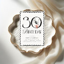 Zoek naar classy 30th birthday uitnodigingen Zwart wit