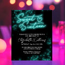 Zoek naar glow sweet 16 uitnodigingen Neon party evite
