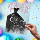 Zoek naar roze zwarte quinceanera uitnodigingen Glitter