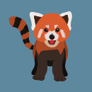 Zoek naar rode panda kussens Rood