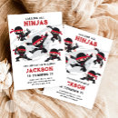 Zoek naar ninja verjaardag uitnodigingen Karate partij