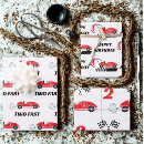 Zoek naar raceauto cadeaupapier Rood