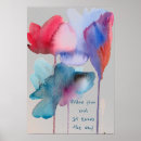 Zoek naar blauwe bloem posters Waterverf bloemen