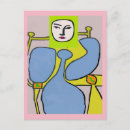 Zoek naar abstract gezicht briefkaarten Vrouw