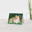 Zoek naar oranje gestreepte kat kaarten Fotografie